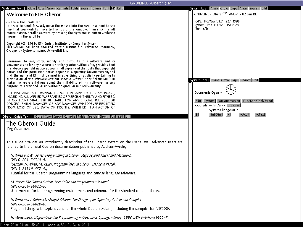 Oberon V4 Desktop Screenshot